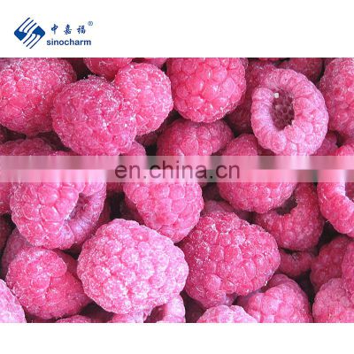 Sinocharm  Frozen Fruits BRC A approved Red IQF Frozen raspberry whole Frozen raspberry