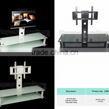 Oupusen cheap metal temperated glass tv stand