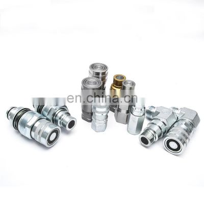 Free fit 6680018 6679837 Male and Female thread 46 mm Flat Face Quick Connect coupler for skid steer loader