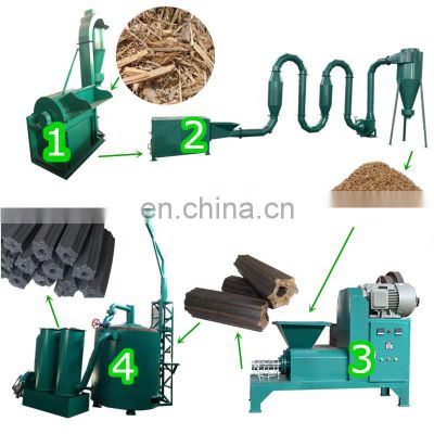 Biomass Briquette Maker Peanut Shell Screw Briquette Press Machine Bamboo Powder Briquette Extruder