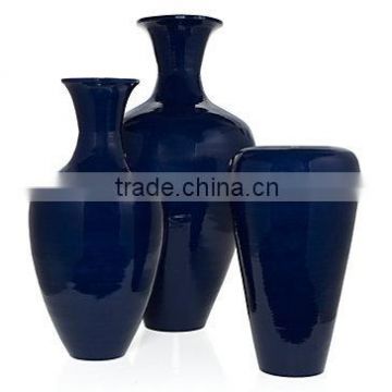 High quality best selling eco friendly spun indigo lacquer bamboo vase in Viet Nam
