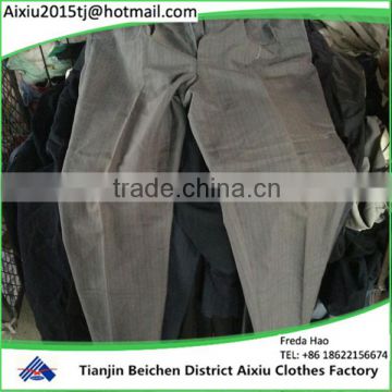 China high quality used clothing men tergal pants
