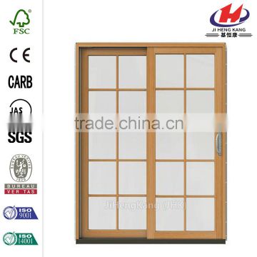 59-1/4 in. x 79-1/2 in. W-2500 Brilliant White Prehung Left-Hand Clad-Wood Sliding Patio Door with 10-Lite Grids