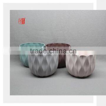 2015 Wholesale Cheap Color Clay Ceramic Flower Pot