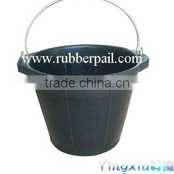 strong recyckled rubber bucket with handle/ classic rubber pail