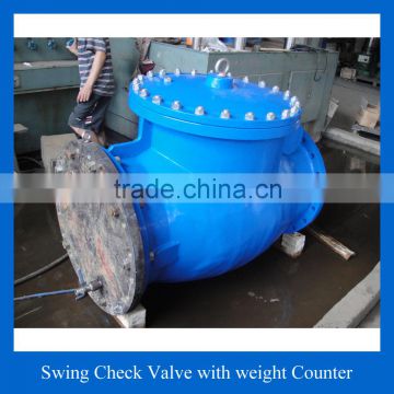 Ductile iron Swing type non return valve with counter weight & hydraulic damper