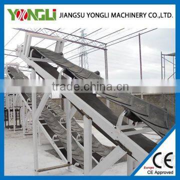 Inclining vacuum conveyor belt scrap