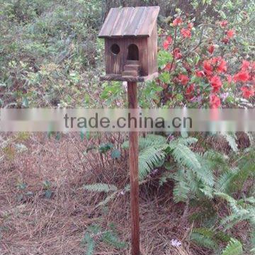 wooden bird feeder