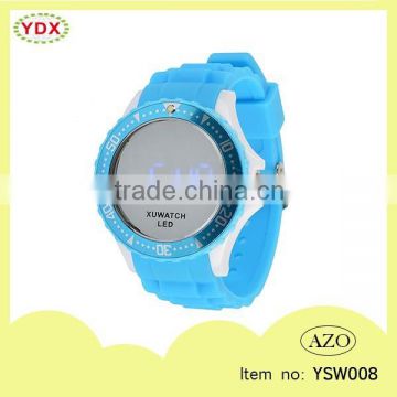 Top selling waterproof eco friendly silicone led watch