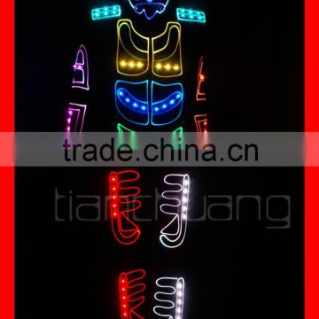 wireless DMX 512 LED dance costume for tron dance, LED Robot costume,