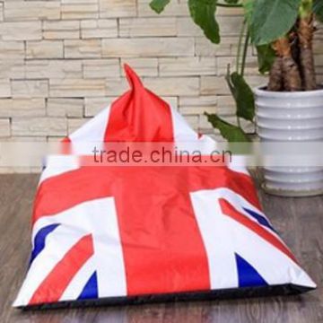 2016 Year New Triangle Big Pillow Bean Bag with UK flag for indoor outdoor use