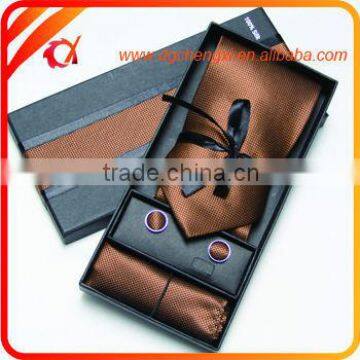 Brown Cheap Silk /Polyester Ties set/christmas presents