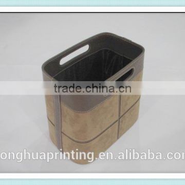 China wholesale leather bin leather box storage bin