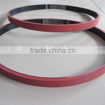 Red flat belt covered 8.7mm thinckness from China