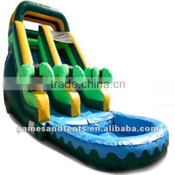 inflatable slide for kids amusement park,jungle theme inflatable slide with pool A4052