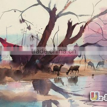 Best price watercolor painting for modern home wall decoration