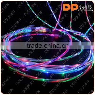 new products LED light sync data cable USB 2.0 visible light extension LED wire for mbile phone