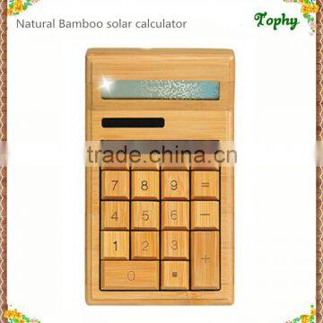 Custom Bamboo Solar Power Decorative Calculator made in china