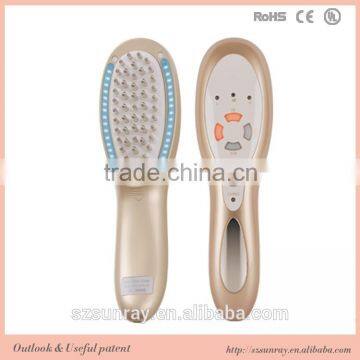 LED light wave infrared massage comb hair straightening brushelectronic lice comb