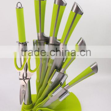 5 pcs colorful Kitchen Knife Set with acrylic rack
