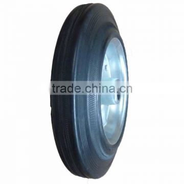8 inch 8x2 roller bearing solid rubber wheel for hand trucks, tool carts