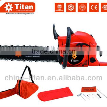 gasoline chain saw 52cc, 20" bar and chain, carry bag