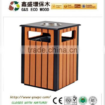 2016 waterproof and anti - UV factory prices outdoor wood park dustbin
