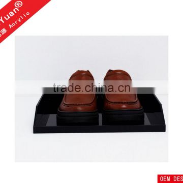Custom Black Acrylic Shoes Display with Thick Base