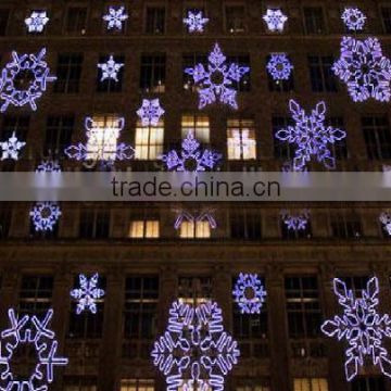 Promotional customized window hanging lighted led christmas foam snowflake