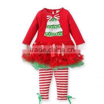 Fashion baby girls christmas clothing sets New Arrival Children New Year Cothing Kids outfits and sets