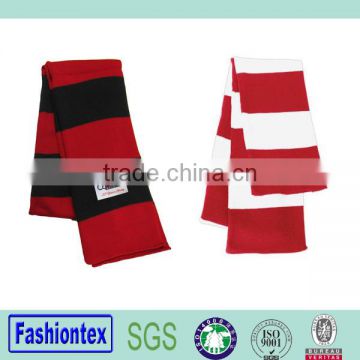 Rugby Knit Custom Stripe Scarf w/ Woven Label