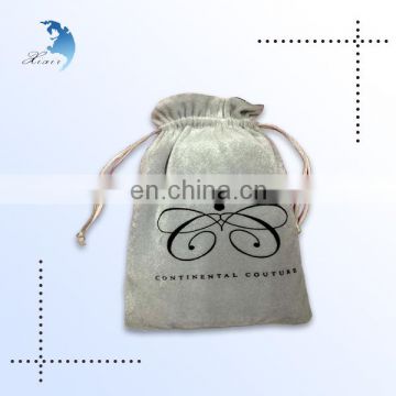 Custom design package fabric velvet bag screen printing velvet pouch