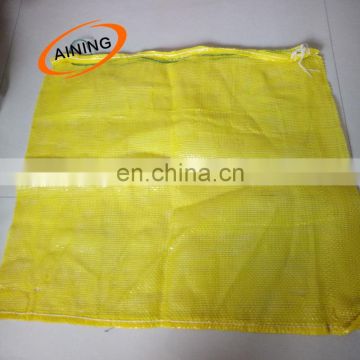 Lemon yellow pp mesh bag for packing vegetables