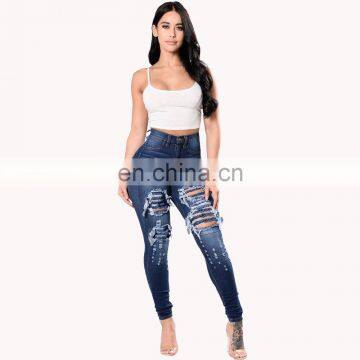 Autumn 2020 Hot Selling Streetwear Women Trousers Tight High Waist Fashion Jeans Sexy Hole Casual Plus Size ladies Denim Pants