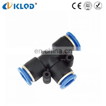 Same Size PUT Pneumatic Pipe 10mm Air Tee Fitting