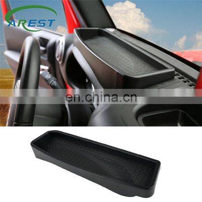 Carest Car Front Dashboard Storage Box Tray Trim Black For Jeep Wrangler JK 2011-2017 High-Quality ABS Plastic