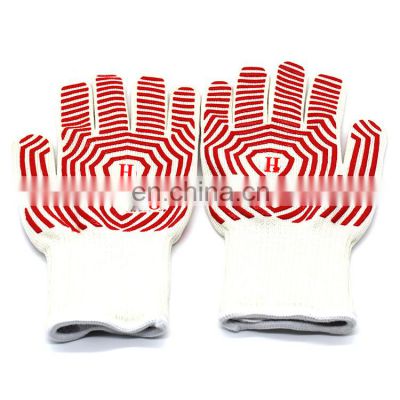 HY Fire Proof BBQ Fire Resistant Gloves Heated Gloves Oven Mitts Grill