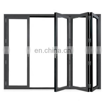 Interior Home Aluminum Glass Aluminum Double Folding Elevator Door