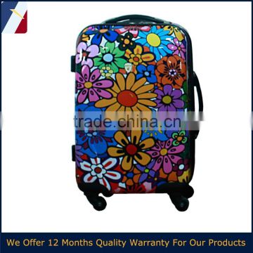 2015 popular flower pattern pc trolley bag