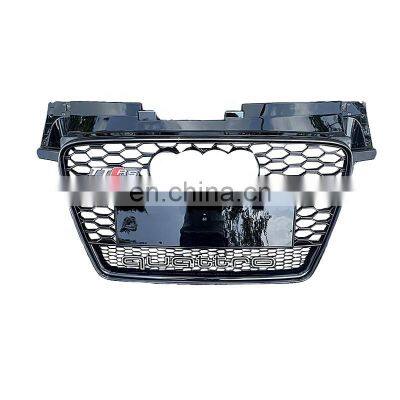 New ABS facelift mesh grille front bumper grill for Audi TT upgrade to TTRS with lower frame radiator honeycomb grills 2008-2014