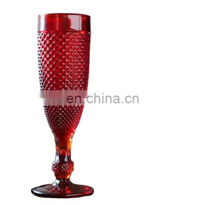 Wholesale French Vintage Pineapple Glasses Red Goblet Verre A Vin Water Goblet Champagne Glass Wine Glasses Kitchen Sets