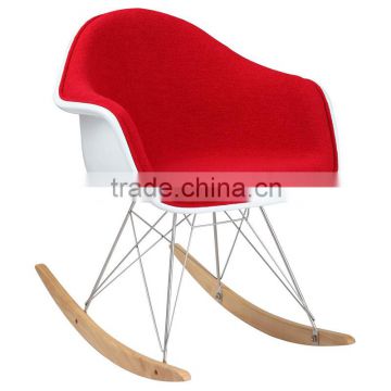 wood leg fabric RAR rocking chair replica