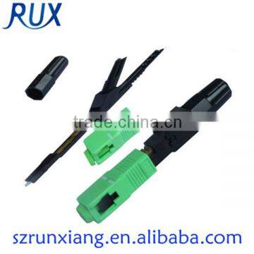 Green plastic sc fiber optical binding post /connector