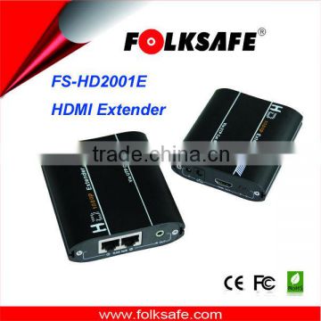 HDMI Extender Switch Folksafe Model FS-HD2001E, Transmits or Receives HDMI signal via 2 standard UTP cable cat5e/6