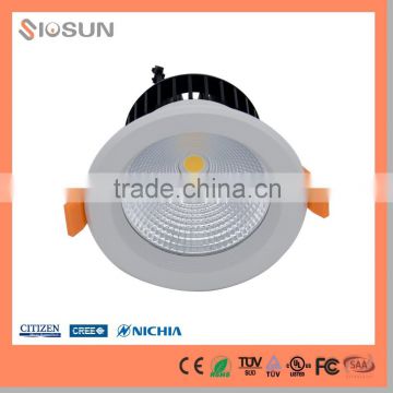 12W IP65 Round Shape Aluminum SAMSUNG SMD Chip LED Downlight with Dimmable Color and Light