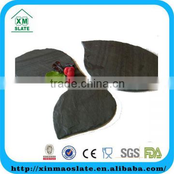 [factory direct] 24x18cm Cut Edge Leaf Shape Slate Plate Item CP-2418ID1A