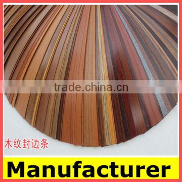 laminate pvc wood grain and plain colored melamine edge banding tape
