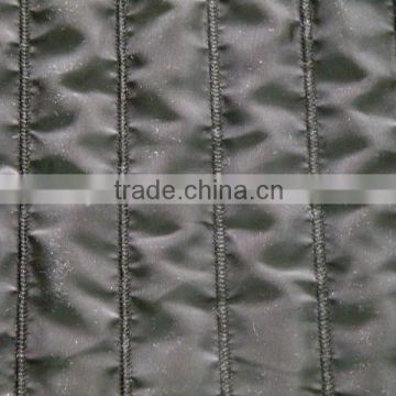 Polyester stripe embroidered thermal padding quilting fabric for jackets /down coats