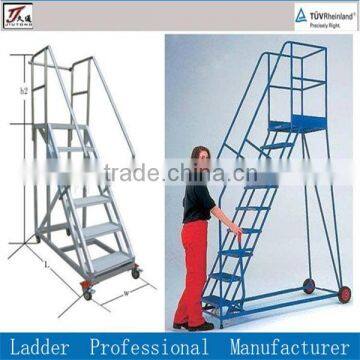 Metal steel mobile step ladder