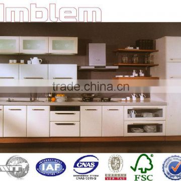 Claasic white pvc menbrane kitchen cabinets